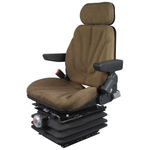 A-F10M6142 Seat, F10 Series w/ Isolator, Mechanical Suspension, Brown Cloth PN: F10M6142