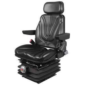 A-F10M6145 Seat, F10 Series w/ Isolator, Mechanical Suspension, Black Vinyl PN: F10M6145