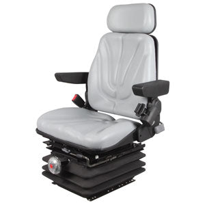 A-F10M6150 Seat, F10 Series w/ Isolator, Mechanical Suspension, Gray Vinyl PN: F10M6150