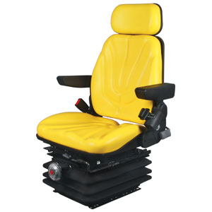 A-F10M6155 Seat, F10 Series w/ Isolator, Mechanical Suspension, Yellow Vinyl PN: F10M6155