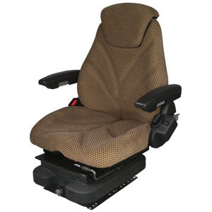 A-F20A5010 Seat, F20 Series, Low Pro Air Suspension, Brown Checkered Cloth PN: F20A5010