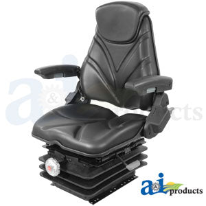 A-F20M205 Seat, F20 Series, Mechanical Suspension / Arm Rest / Head Rest / Black Vinyl PN: F20M205