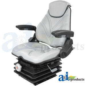 A-F20M235 Seat, F20 Series, Mechanical Suspension / Arm Rest / Head Rest / Gray Vinyl PN: F20M235