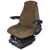A-F20M5140 Seat, F20 Series w/ Isolator, Low Pro Mechanical Suspension, Brown Checkered Cloth PN: F20M5140
