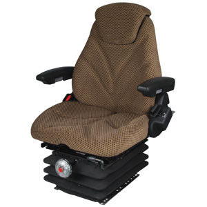 A-F20M7110 Seat, F20 Series, Mechanical Suspension, Brown Checkered Cloth PN: F20M7110