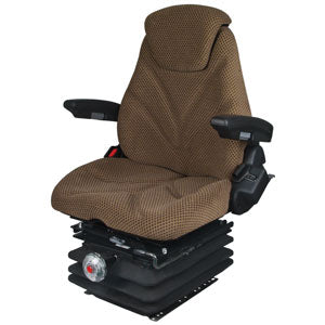 A-F20M7140 Seat, F20 Series w/ Isolator, Mechanical Suspension, Brown Checkered Cloth PN: F20M7140