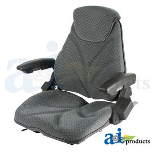 A-F20ST155 Seat, F20 Series, Slide Track / Armrest / Headrest / Gray Cloth PN: F20ST155