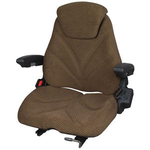 A-F20ST3025 Seat, F20 Series, Slide Track, Brown Checkered Cloth PN: F20ST3025