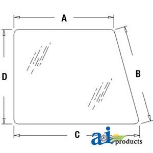 A-F63307 Glass, RH Window & Door, Upper PN: F63307