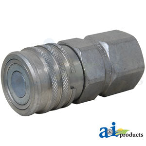 A-FEM-501-8FP-NL-P Coupler, Female Flat Face, FEM Series, ISO16028 PN: FEM-501-8FP-NL-P
