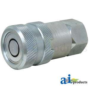 A-FF-501-8FP-P Flat Hydraulic Coupler Socket, Female, 1/2