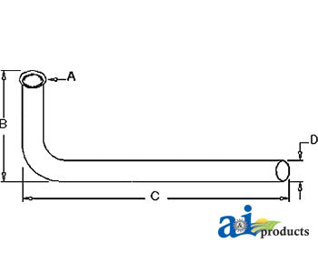 A-FDE180 Horizontal Exhaust Pipe PN: FDE180