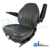 A-HIS360 High Back Industrial Seat w/ Suspension, Slide Track & Armrests, Black Vinyl PN: HIS360