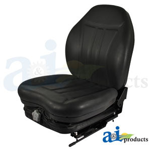 A-HIS361W High Back Industrial Seat w/ Suspension, Slide Track, Black Vinyl PN: HIS361W