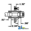 A-HS125044 Hub & Spindle Assy. (4 Bolt) PN: HS125044