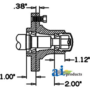 A-HS150045 Hub & Spindle Assy. (4 Bolt) PN: HS150045