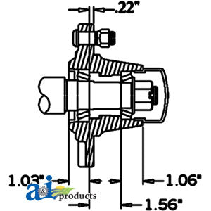 A-HS27605S55 Hub & Spindle Assy. (5 Stud) PN: HS27605S55