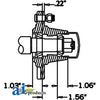 A-HS27605S55 Hub & Spindle Assy. (5 Stud) PN: HS27605S55