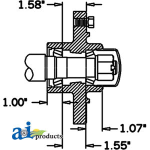 A-HS276066 Hub & Spindle Assy. (6 Bolt) PN: HS276066