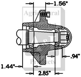 A-HS350066 Hub & Spindle Assy. (6 Bolt) PN: HS350066