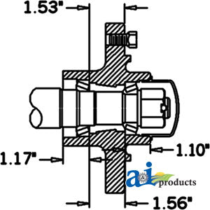 A-HS356066 Hub & Spindle Assy. (6 Bolt) PN: HS356066