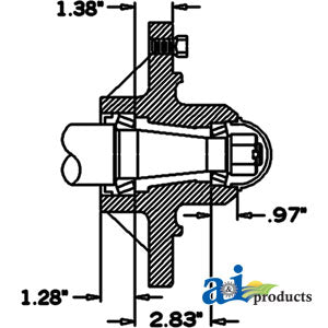 A-HS450088 Hub & Spindle Assy. (8 Bolt) PN: HS450088