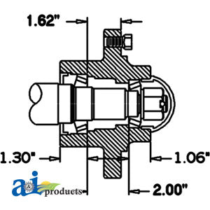 A-HS457066 Hub & Spindle Assy. (6 Bolt) PN: HS457066