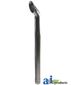 A-L102236CHR Chrome Exhaust Stack, Curved, 42