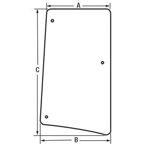 A-L213353 Glass, Tiltable Side Window, RH PN: L213353