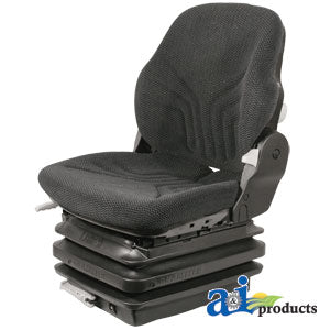 A-MSG85721F Seat, Mechanical Suspension, L/ Armrests, BLK/GRY MATRIX CLOTH PN: MSG85721F