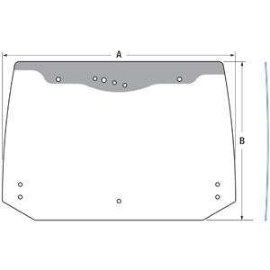 A-MT40430146 Glass, Rear Window PN: MT40430146