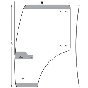 A-MT40430148 Glass, Cab Door, LH PN: MT40430148