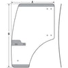 A-MT40430148 Glass, Cab Door, LH PN: MT40430148