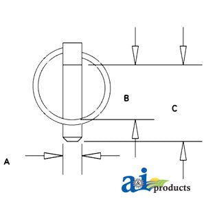 A-PN103C Lynch Pin, w/ Chain .312
