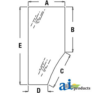 A-R131163 Glass, Door (LH) PN: R131163
