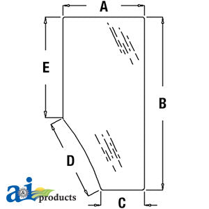 A-R131164 Glass, Door (RH) PN: R131164