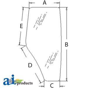 A-R198625 Glass, Door (RH) PN: R198625