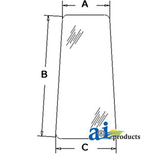 A-R52881 Glass, Door, Rear (LH) PN: R52881