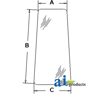 A-R52882 Glass, Door, Rear (RH) PN: R52882