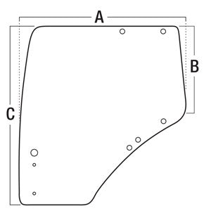 A-R564757 Glass, Door (LH) PN: R564757