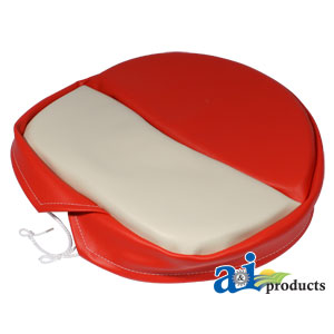 A-SP300-17 Deluxe Tie-On Seat Pad for H&M Pans, RED/WHT PN: SP300-17