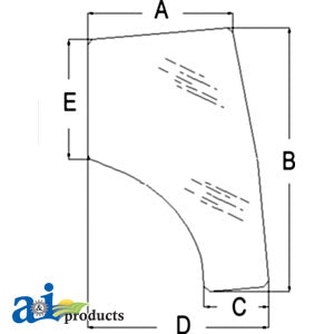 A-T1155-70772 Glass, Door (LH) - Tinted PN: T1155-70772