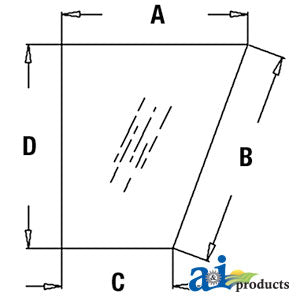 A-T147876 Glass, Side, Lower (RH) PN: T147876