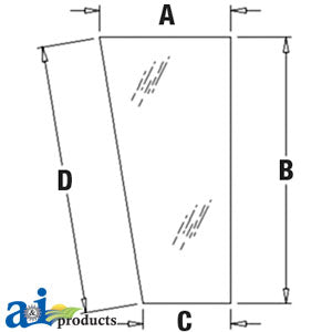 A-T191073 Glass, Windshield, Lower (LH) PN: T191073