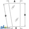 A-T191073 Glass, Windshield, Lower (LH) PN: T191073