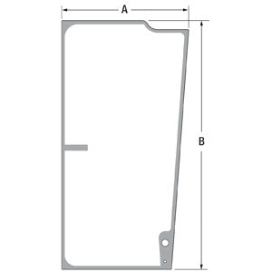 A-T202653 Glass, Cab Door, RH PN: T202653