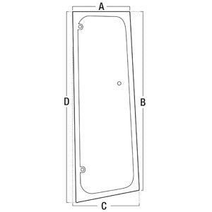 A-T249266 Glass, RH Vent Window PN: T249266