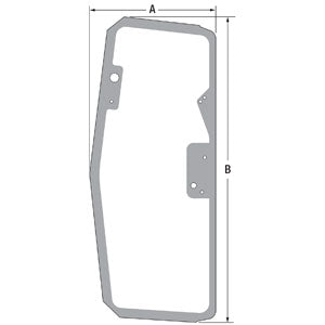 A-T255706 Glass, Cab Door, RH PN: T255706