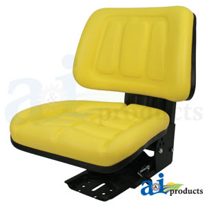 A-T333YL Seat w/ Trapezoid Backrest, Yellow Vinyl, 265 lb / 120 kg Weight Limit PN: T333YL