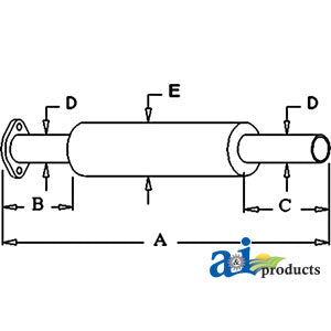 A-VPE8025 MUFFLER PN: VPE8025